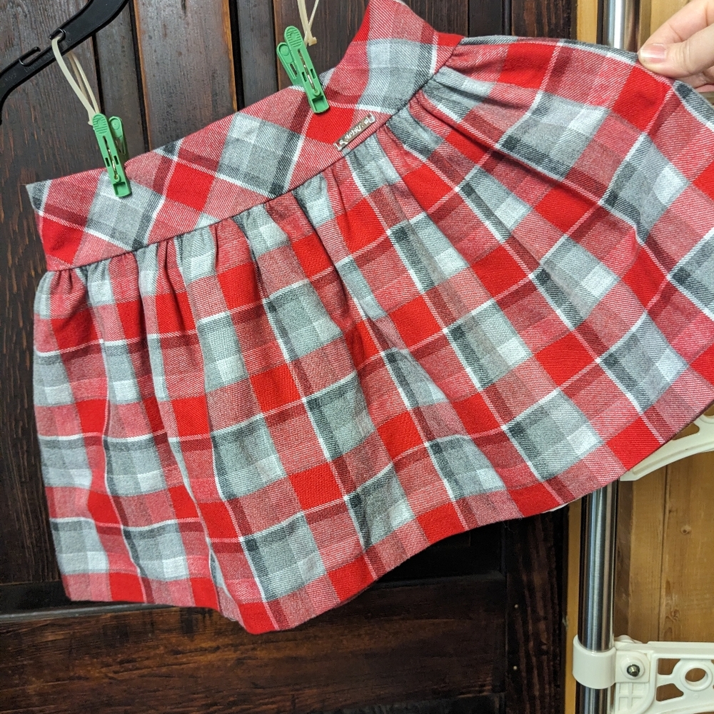 Mayoral designer boutique skirt, plaid, 8